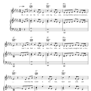 Take That These Days Musik Noten - Piano, Vocal & Guitar Chords - 120005-0