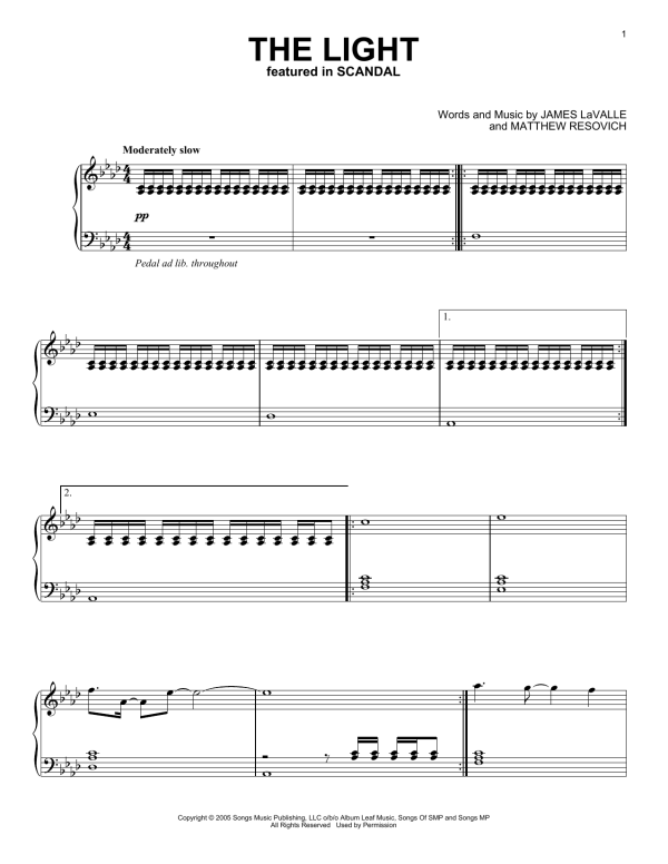 The Album Leaf The Light Musik Noten - Piano Solo - 164502-0