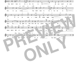The Caravelles You Don't Have To Be A Baby To Cry Musik Noten - Lead Sheet / Fake Book - 174679-0