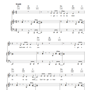 The Cars Got A Lot On My Head Musik Noten - Piano, Vocal & Guitar Chords - 110369-0