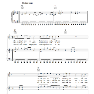 The Cars I Refuse Musik Noten - Piano, Vocal & Guitar Chords - 110372-0