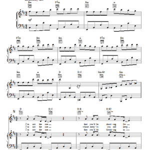 The Cars I'm Not The One Musik Noten - Piano, Vocal & Guitar Chords - 110382-0