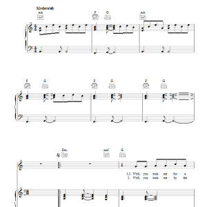 The Cars Strap Me In Musik Noten - Piano, Vocal & Guitar Chords - 110399-0