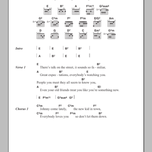 The Eagles New Kid In Town Musik Noten - Guitar Chords/Lyrics - 118001-0