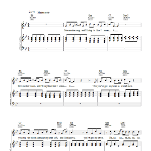 The Feeling Sewn Musik Noten - Piano, Vocal & Guitar Chords - 110226-0