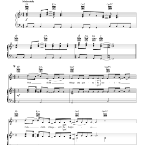 The Five Fairsteps Ooh Child Musik Noten - Piano, Vocal & Guitar Chords - 151099-0