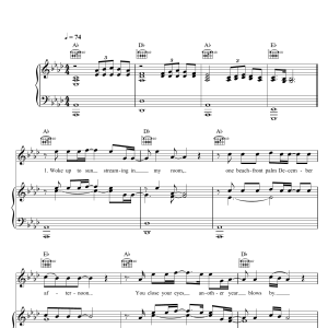 The Killers Christmas In L.A. (featuring Dawes) Musik Noten - Piano, Vocal & Guitar Chords - 117576-0