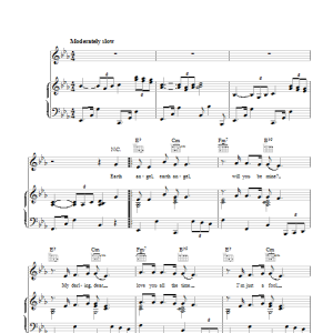 The Platters Earth Angel Musik Noten - Piano, Vocal & Guitar Chords - 111200-0