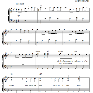 The Rolling Stones She's A Rainbow Musik Noten - Piano, Vocal & Guitar Chords - 117775-0