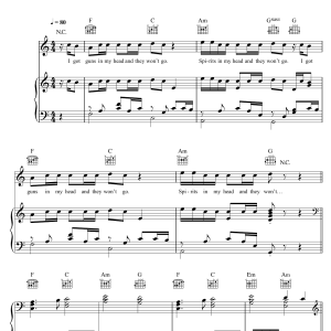The Strumbellas Spirits Musik Noten - Piano, Vocal & Guitar Chords - 123578-0