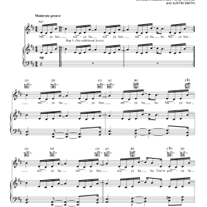 T.I. Live Your Life Musik Noten - Piano, Vocal & Guitar Chords - 157360-0