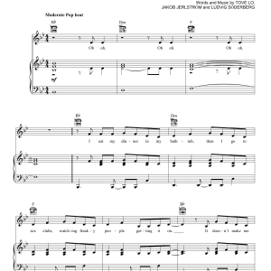 Tove Lo Habits (Stay High) Musik Noten - Piano, Vocal & Guitar Chords - 155929-0