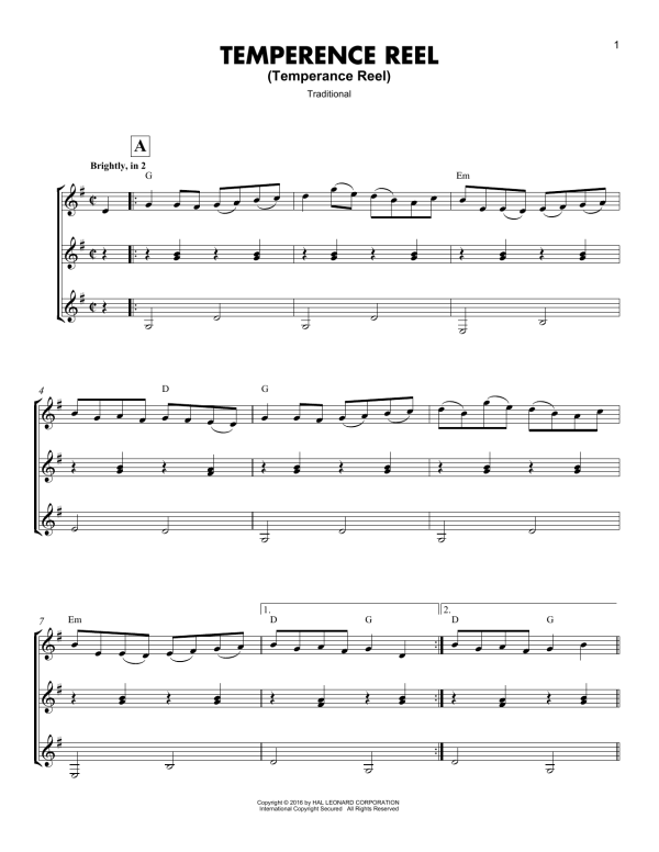 Traditional Temperence Reel (Temperance Reel) Musik Noten - Banjo Tab - 178310-0
