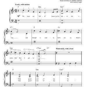 Carole King Take Good Care Of My Baby Musik Noten - Easy Piano - 179821-0