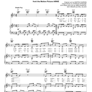 Charles Strouse You're Never Fully Dressed Without A Smile (2014 Film Version) Musik Noten - Piano, Vocal & Guitar Chords - 158664-0