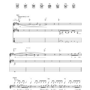 Cheap Trick If You Want My Love Musik Noten - Piano, Vocal & Guitar Chords - 170696-0