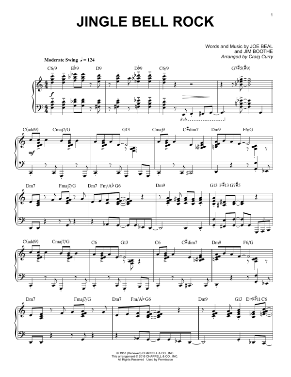 Craig Curry Jingle Bell Rock Musik Noten - Piano Solo - 176871-0