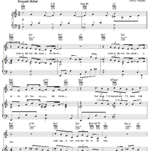 David Yazbek Nothing Is Too Wonderful To Be True Musik Noten - Lead Sheet / Fake Book - 85507-0