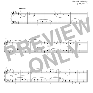 Dmitri Kabalevsky Brave Song Musik Noten - Piano Solo - 180258-0