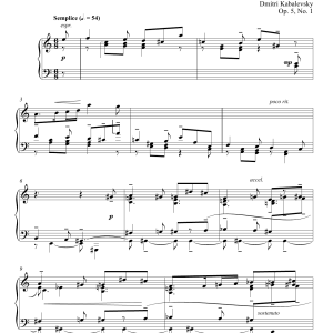 Dmitri Kabalevsky Prelude In A Minor, Op. 5, No. 1 Musik Noten - Piano Solo - 180257-0