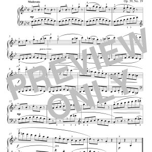Dmitri Kabalevsky Prelude, Op. 39, No. 19 Musik Noten - Piano Solo - 180247-0