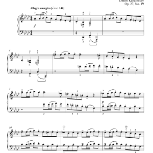 Dmitri Kabalevsky War Dance Musik Noten - Piano Solo - 158678-0