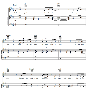 Don Moen God Is Good All The Time Musik Noten - Lead Sheet / Fake Book - 179509-0