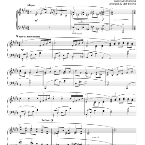Giacomo Puccini Quando Men Vo (arr. Lee Evans) Musik Noten - Piano Solo - 180116-0