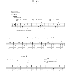 Greg Cahill Shady Grove Musik Noten - Banjo Tab - 172320-0