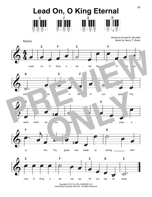 Henry T. Smart Lead On, O King Eternal Musik Noten - Super Easy Piano - 178529-0