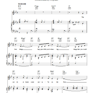 Irving Berlin The Best Things Happen While You're Dancing Musik Noten - Lead Sheet / Fake Book - 180180-0