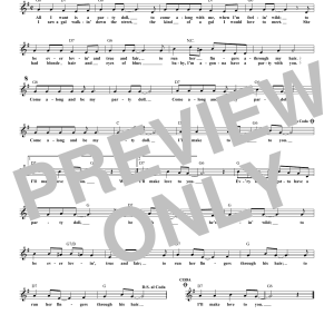 James Bowen Party Doll Musik Noten - Lead Sheet / Fake Book - 180191-0