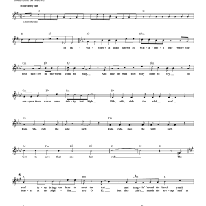 Jan & Dean Ride The Wild Surf Musik Noten - Lead Sheet / Fake Book - 85227-0