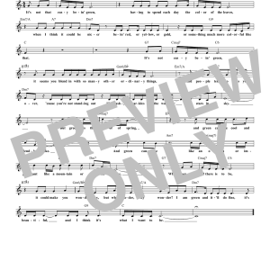 Joe Raposo Bein' Green Musik Noten - Lead Sheet / Fake Book - 180219-0