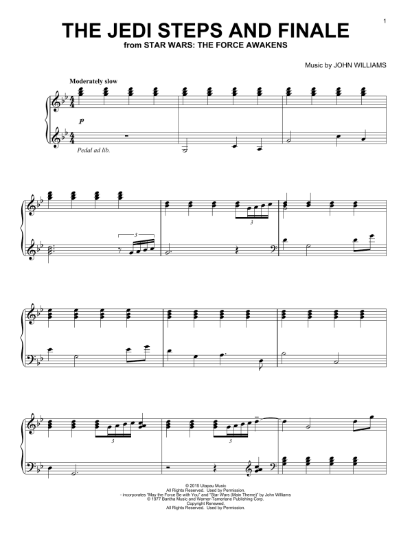 John Williams The Jedi Steps And Finale Musik Noten - Solo Guitar - 168232-0