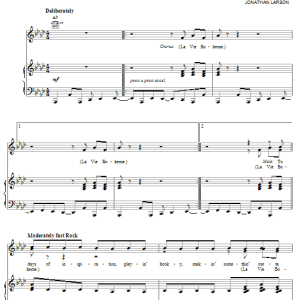Jonathan Larson La Vie Boheme Musik Noten - Lead Sheet / Fake Book - 85486-0