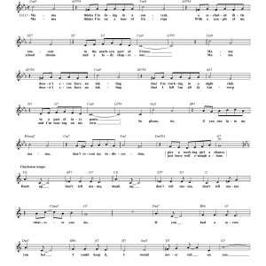 Kander & Ebb Don't Tell Mama Musik Noten - Lead Sheet / Fake Book - 85594-0