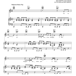 Katy Perry Chained To The Rhythm Musik Noten - Piano, Vocal & Guitar Chords - 179892-0
