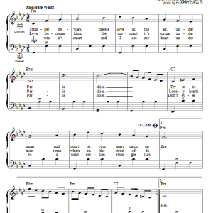 Kim Gannon Under Paris Skies Musik Noten - Lead Sheet / Fake Book - 85697-0