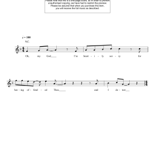 Madonna Act Of Contrition Musik Noten - Lead Sheet / Fake Book - 114711-0