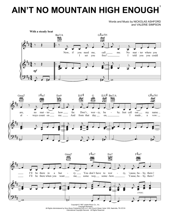 Marvin Gaye & Tammi Terrell Ain't No Mountain High Enough Musik Noten - Lead Sheet / Fake Book - 85647-0
