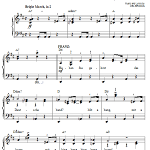 Mel Brooks Haben Sie Gehort Das Deutsche Band? (Have You Ever Heard The German Band?) Musik Noten - Lead Sheet / Fake Book - 180211-0
