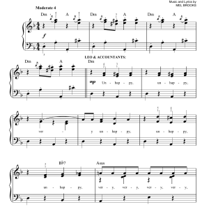 Mel Brooks I Wanna Be A Producer Musik Noten - Lead Sheet / Fake Book - 85465-0