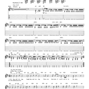 Metallica Motorbreath Musik Noten - Bass Guitar Tab - 170682-0
