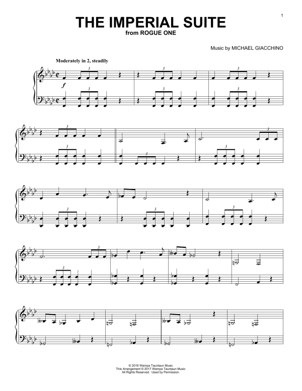Michael Giacchino The Imperial Suite Musik Noten - Piano Solo - 179890-0