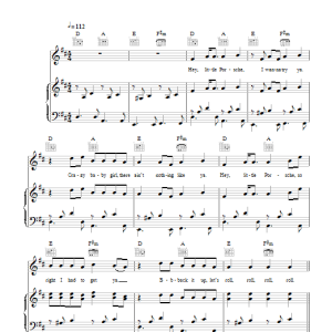 Nelly Hey Porsche Musik Noten - Piano, Vocal & Guitar Chords - 115969-0