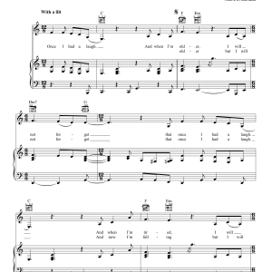 Norah Jones Once I Had A Laugh Musik Noten - Piano, Vocal & Guitar Chords - 179918-0