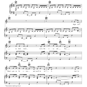 Old Dominion Song For Another Time Musik Noten - Piano, Vocal & Guitar Chords - 178616-0