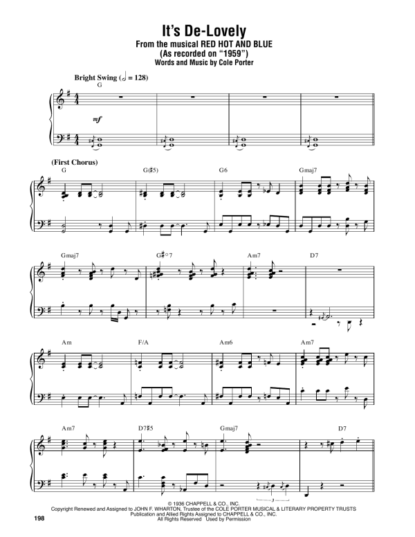 Oscar Peterson It's De-Lovely Musik Noten - Piano Transcription - 180006-0