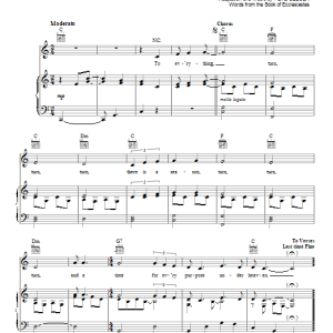 Pete Seeger Turn! Turn! Turn! (To Everything There Is A Season) Musik Noten - Banjo Tab - 178637-0